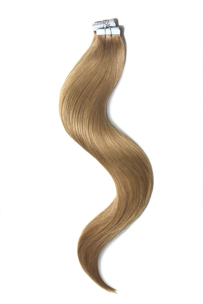 Tape in Hair Extension (40 Pieces) Lightest Brown (#18) - Remy human Hair -  DAMA