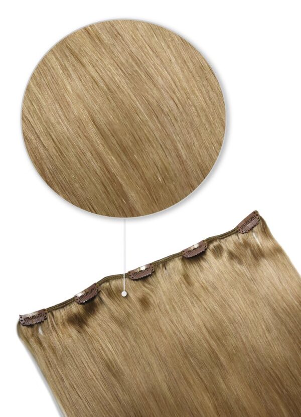 one piece human hair extension Medium Lightest brown