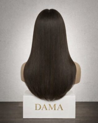 باروكه مقدمه دانتيل جذور حرير ٢٤ انش بني شوكولاته