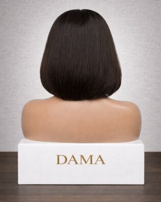 باروكه بوب دانتيل امامي جذور حرير ١٠ انش اسود طبيعي