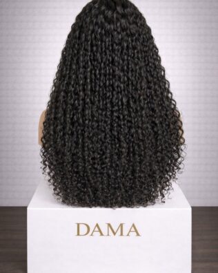 باروكه كيرلي دانتيل امامي جذور حرير ٢٢ انش اسود طبيعي