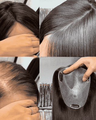 مقدمه اماميه سيليكون لاخفاء خفه الشعر – شعر اوروبي ١٧x١٣ سم